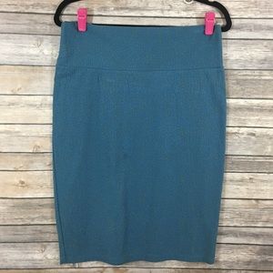 EUC LLR Cassie Blue Pencil Skirt